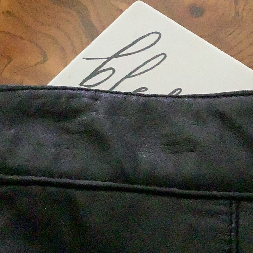 ADLER Collection leather skirt black full-lined zipper back (8) soft lea… - Picture 14 of 15